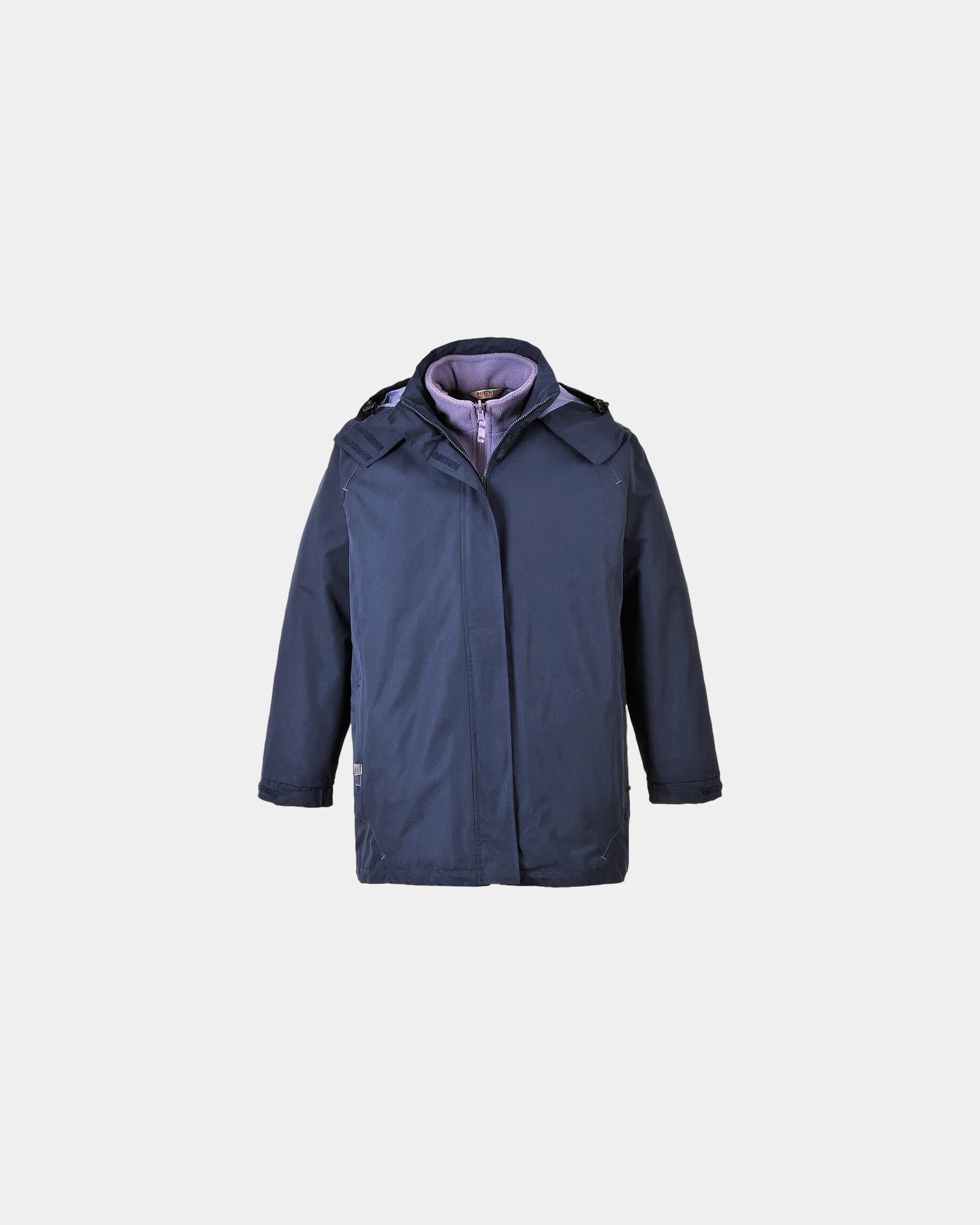 Parka dames 3-in-1 polyester ripstop om te personaliseren - Marineblauw