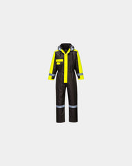 Winteroverall waterdicht 300D polyester om te personaliseren - Zwart-Hemelsblauw
