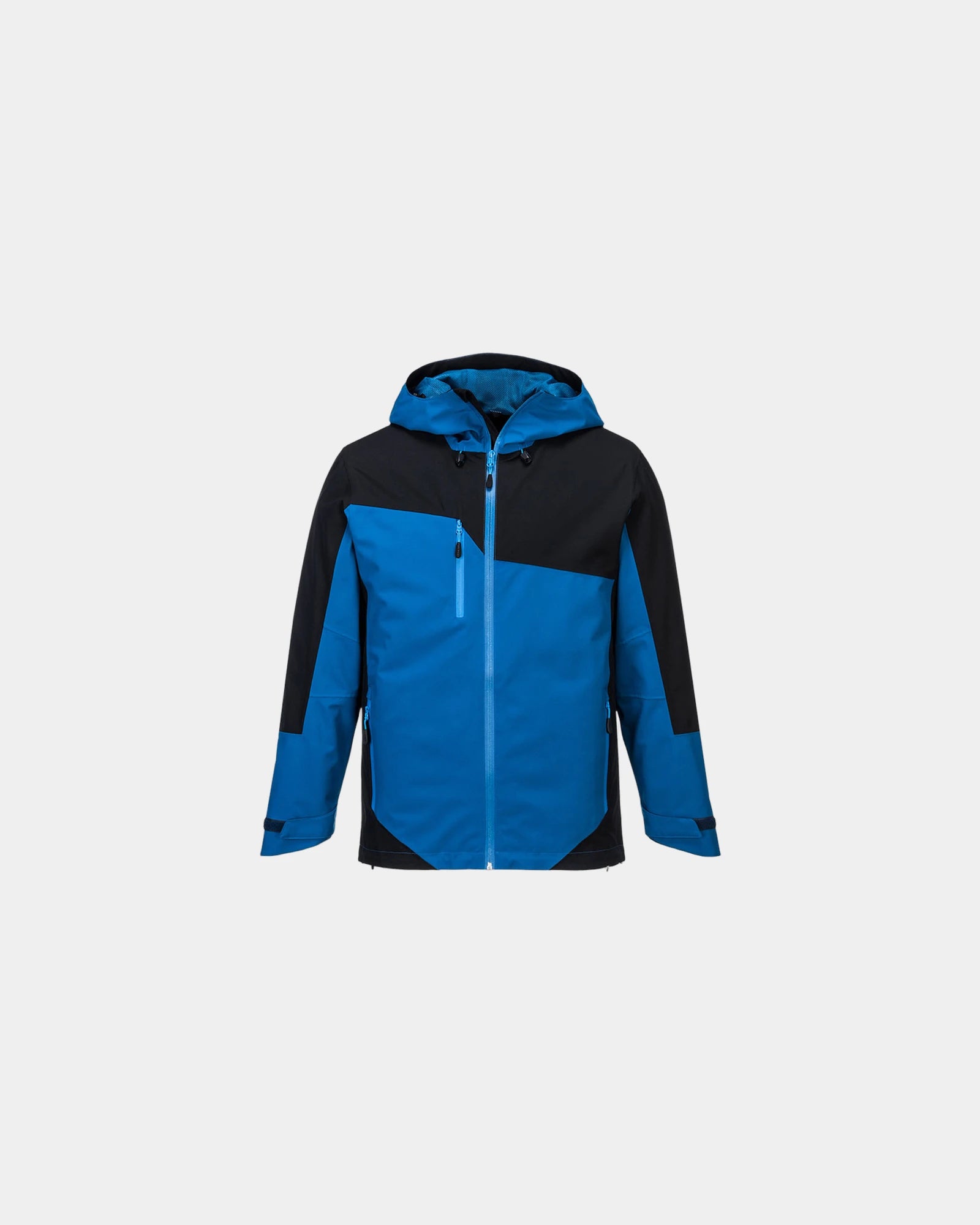 Tweekleurige jas met capuchon om te personaliseren - Blauw-zwart