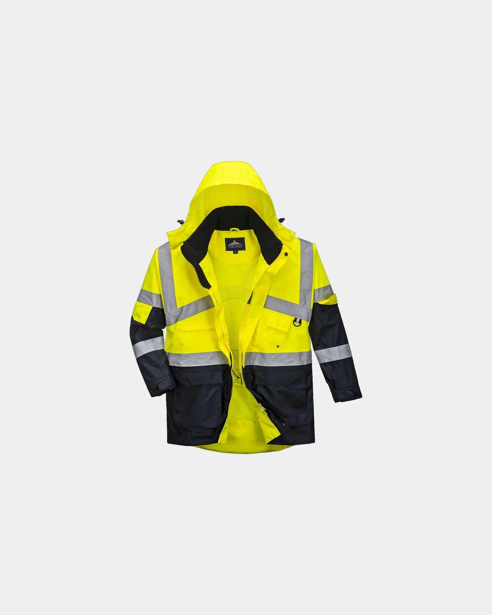 Parka tweekleurig ademend om te personaliseren - Geel-Marineblauw