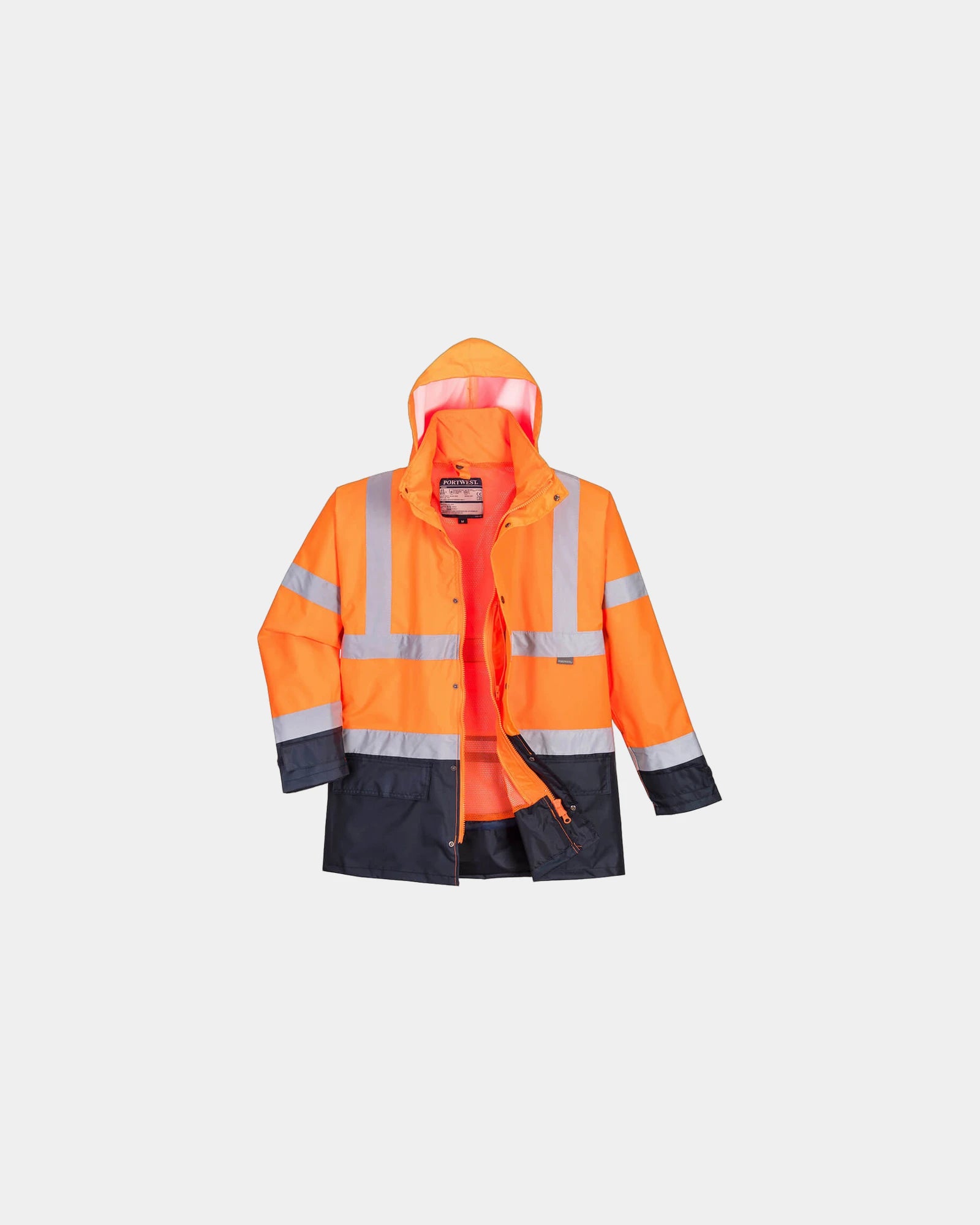 Parka tweekleurig ademend polyester om te personaliseren - Oranje