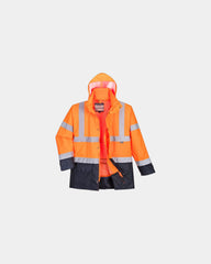 Parka tweekleurig ademend polyester om te personaliseren - Oranje