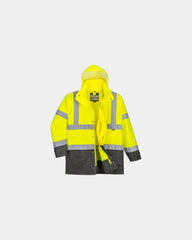 Parka tweekleurig ademend polyester om te personaliseren - Geel-Groen