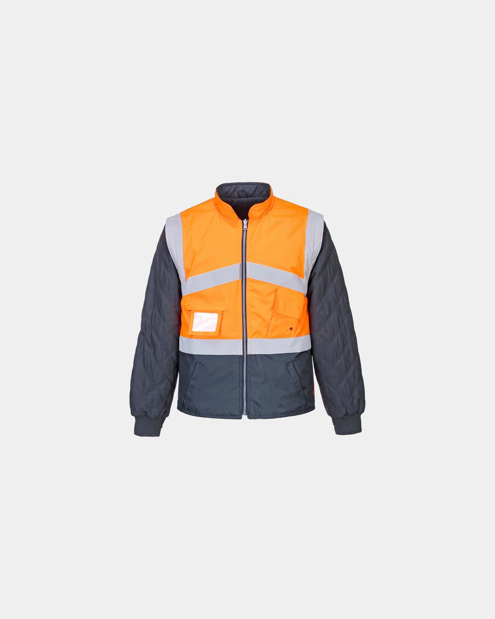 Bicolor hi-vis bodywarmer om te personaliseren - Oranje