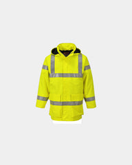 Regenjas hi-vis ongevoerd om te personaliseren - Geel