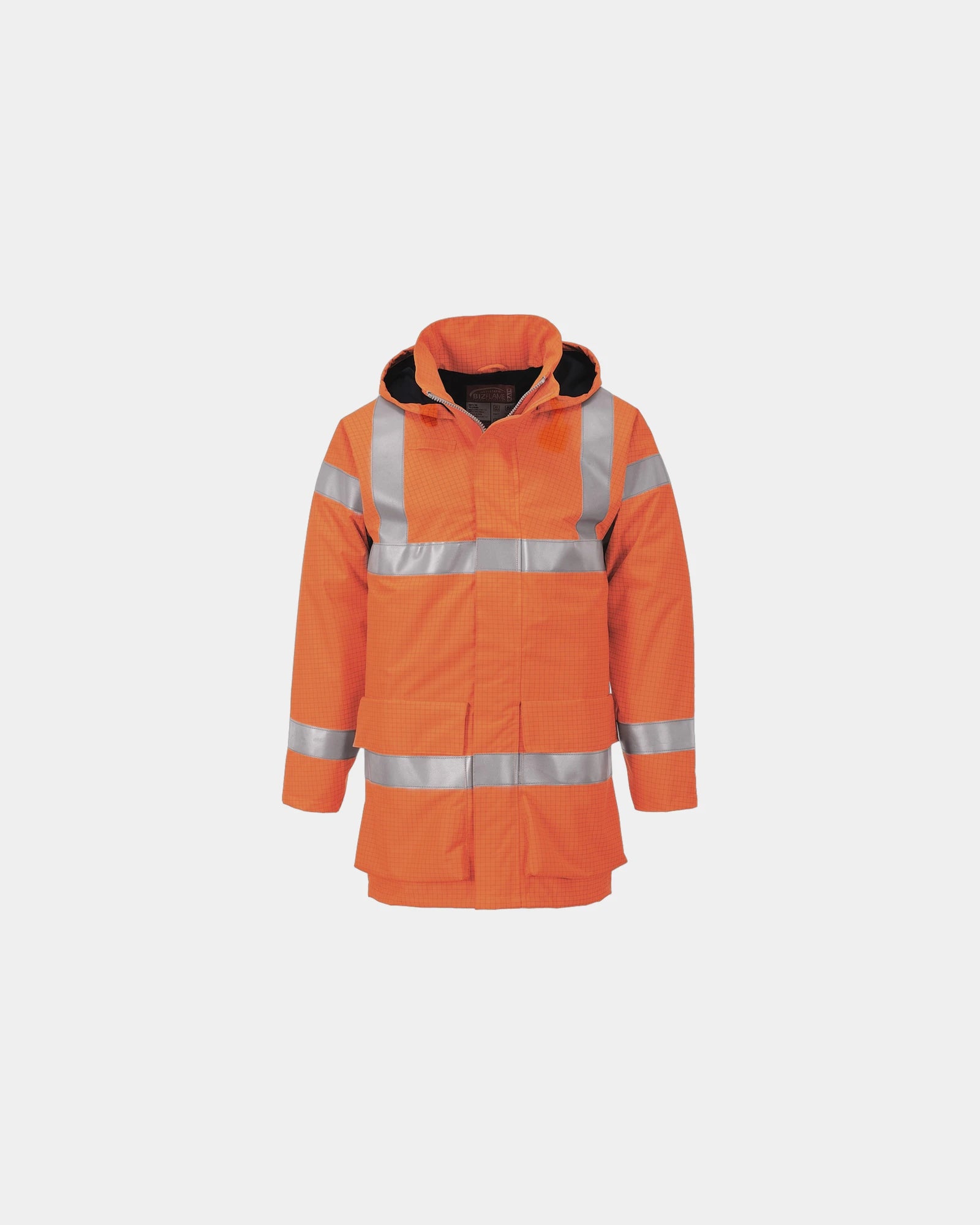 Regenjas hi-vis ongevoerd om te personaliseren - Oranje