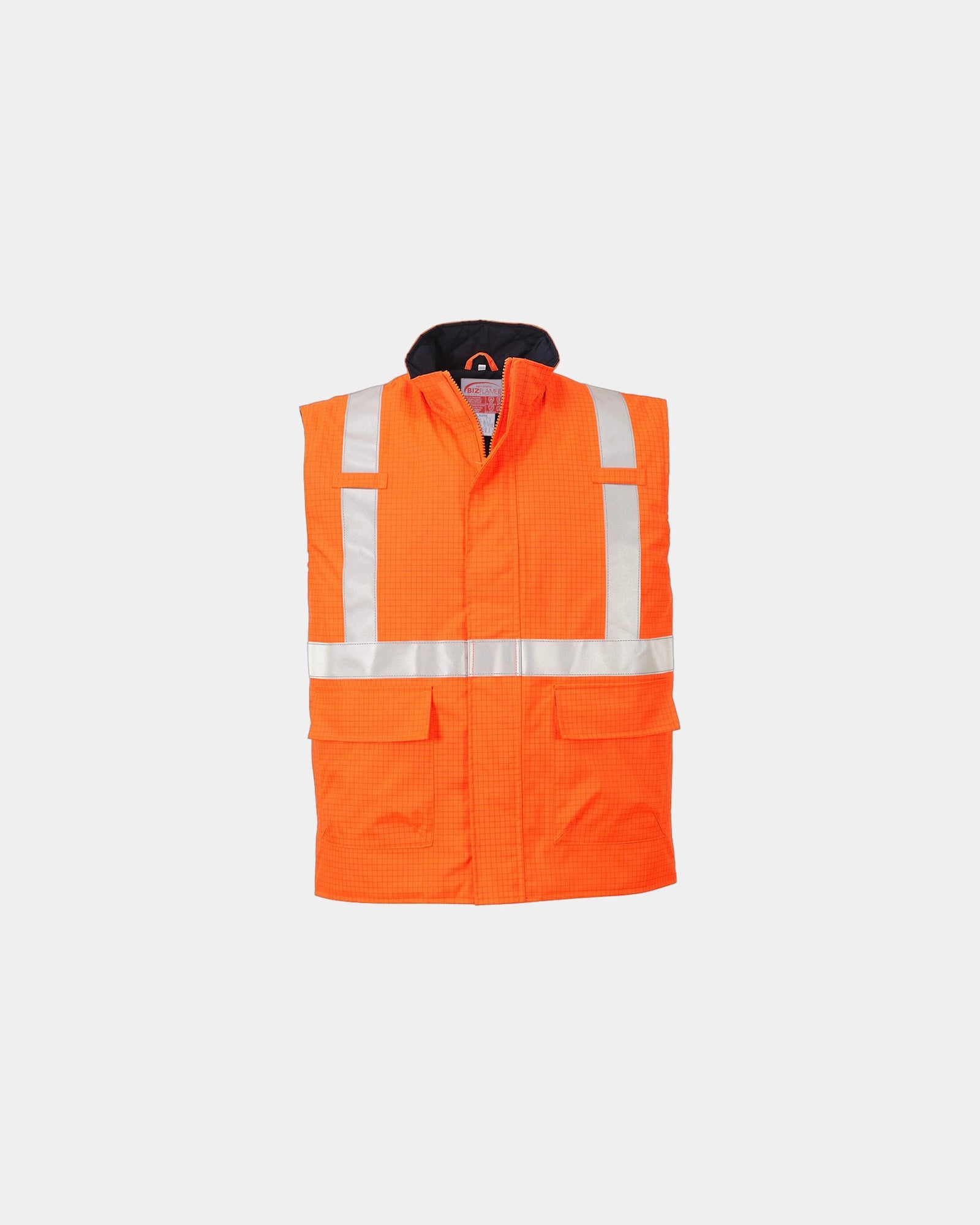 Bodywarmer hi-vis vlamvertragend om te personaliseren - Oranje
