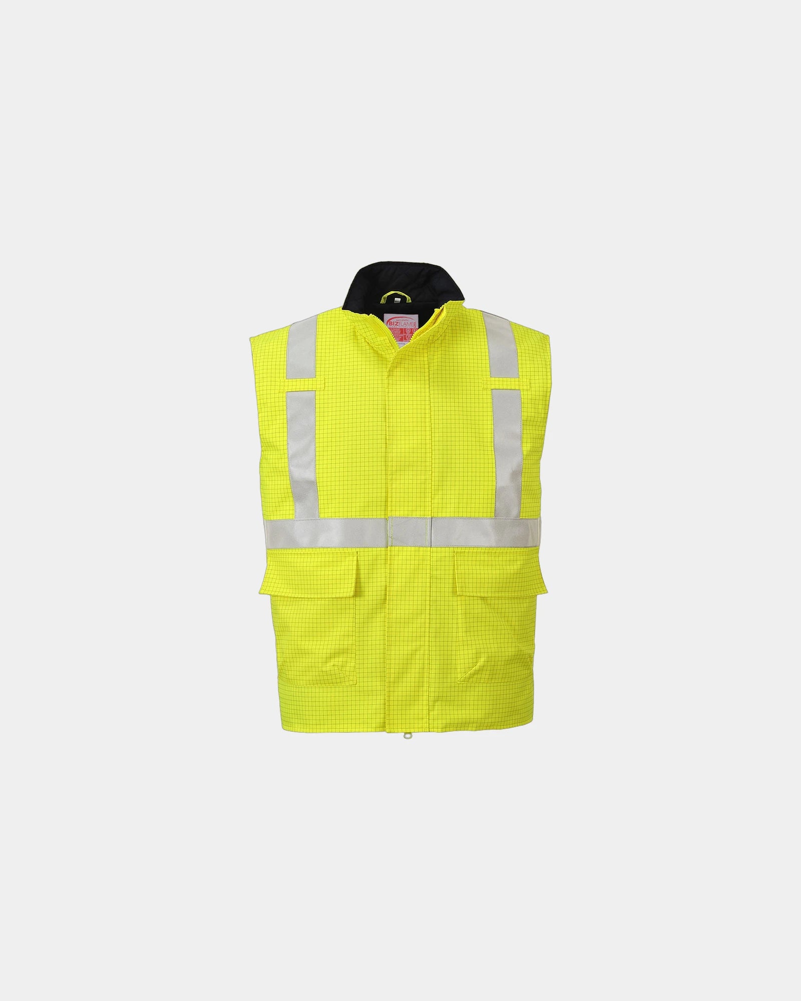 Bodywarmer hi-vis vlamvertragend om te personaliseren - Geel