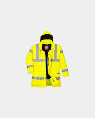 Parka hi-vis ademend waterdicht om te personaliseren - Geel