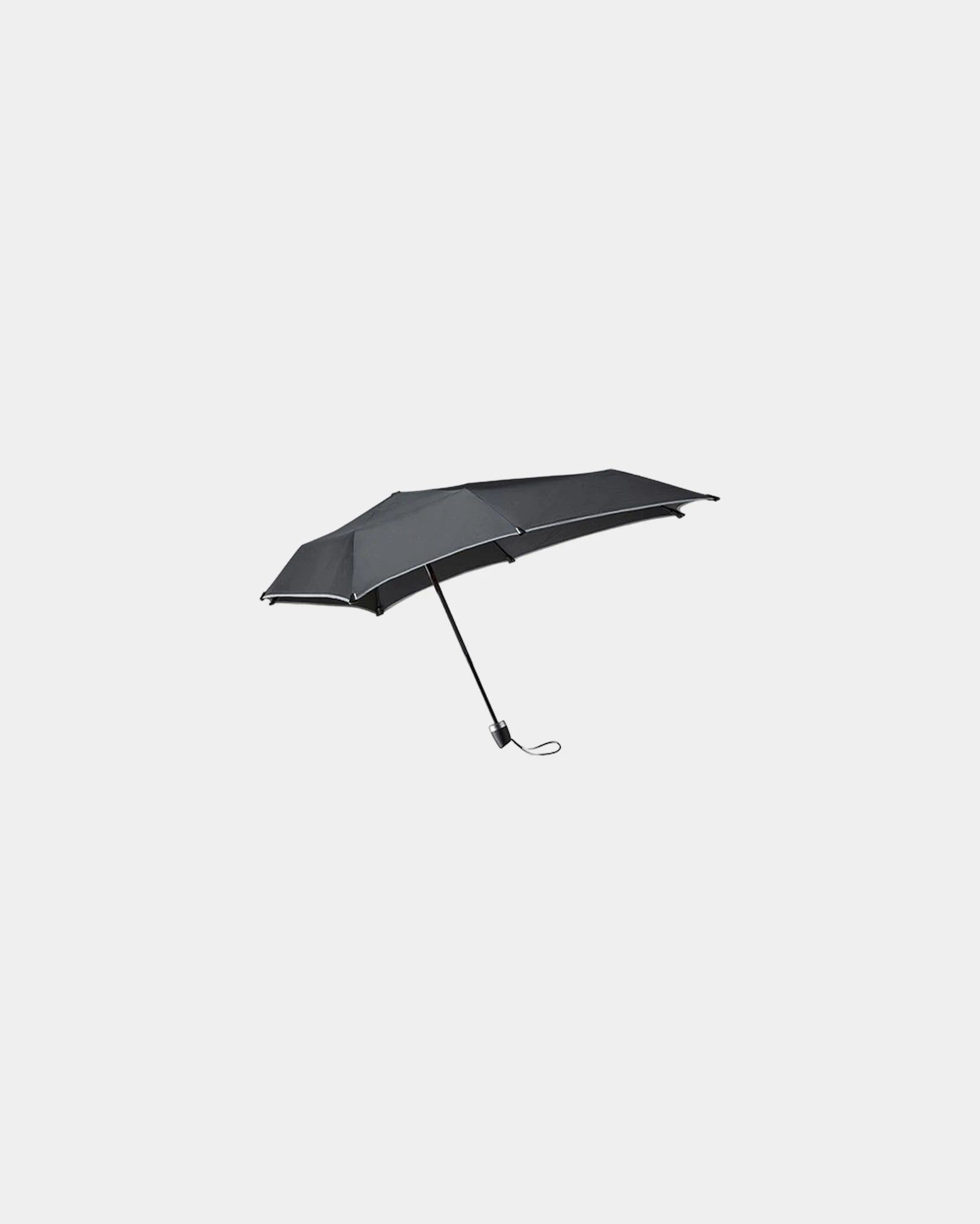 Stormparaplu polyester windbestendig om te personaliseren - Reflecterend zuiver zwart