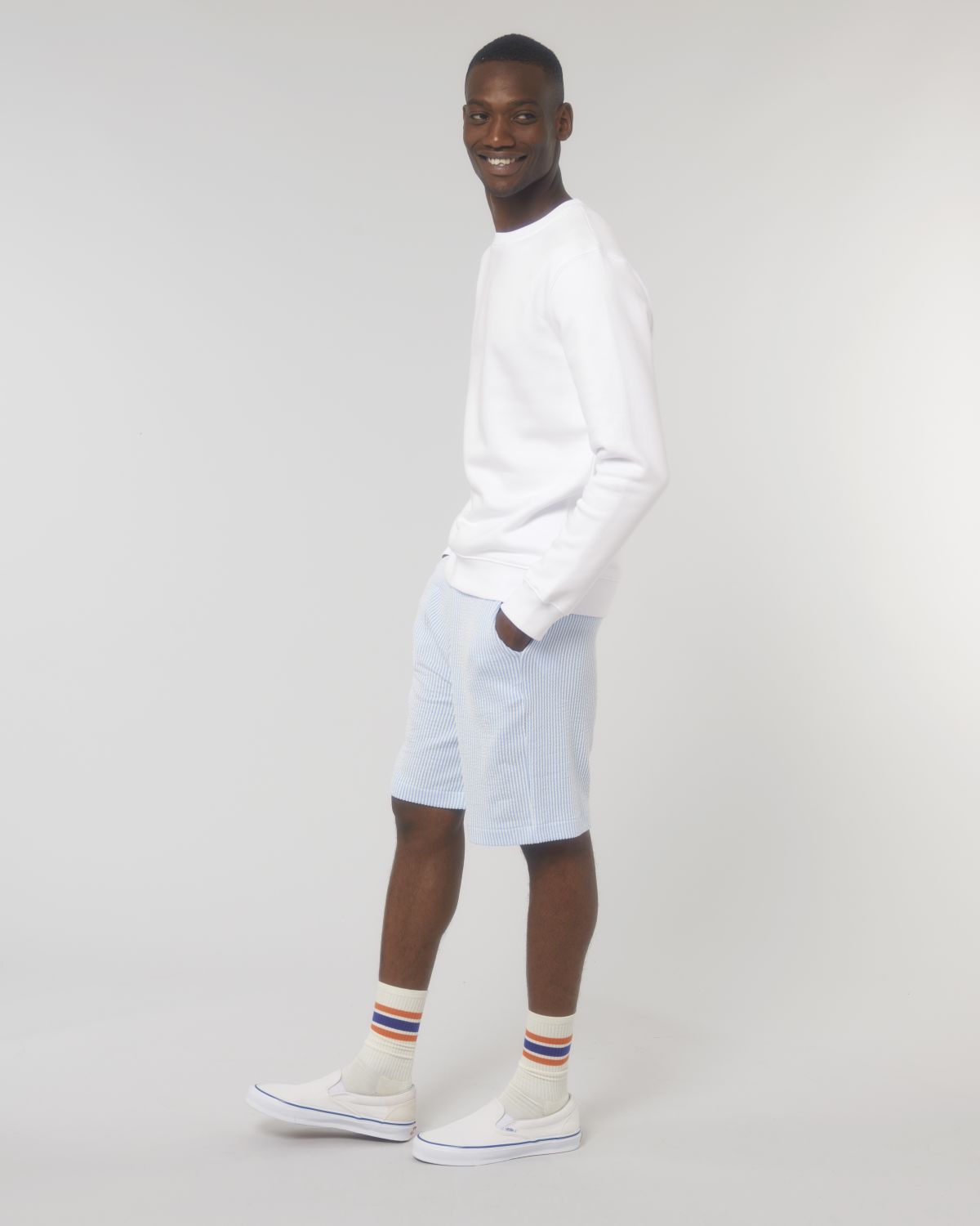 Personaliseerbare premium sweater met ronde hals, unisex, in biologisch katoen - 3