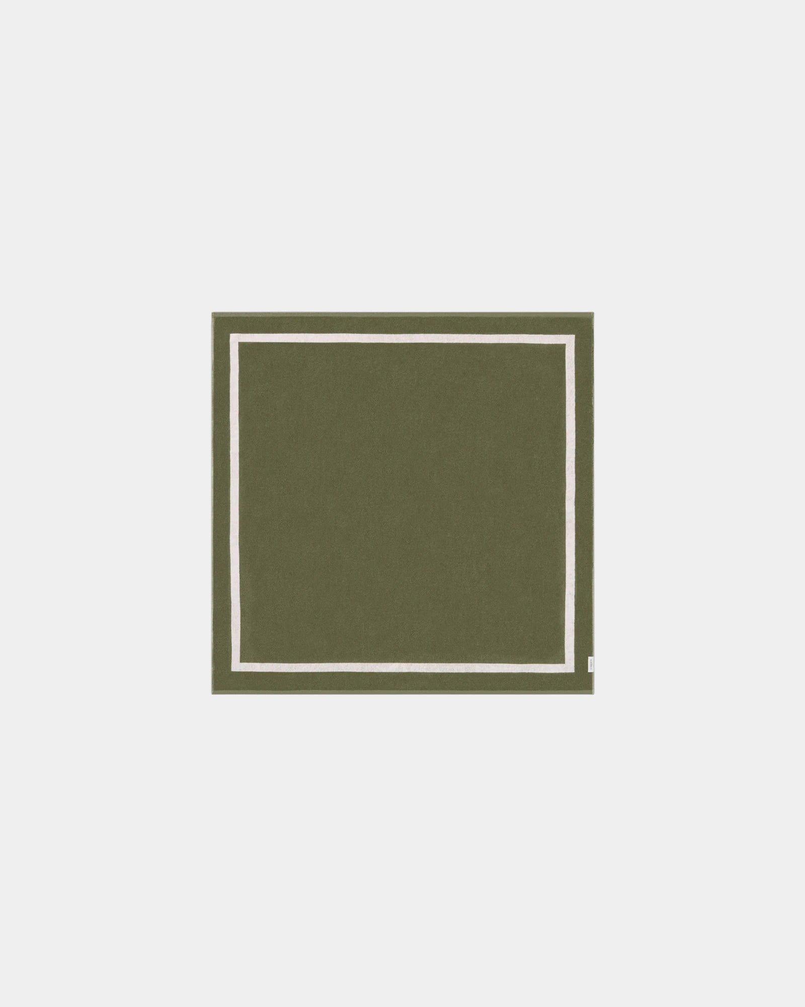 Strandhanddoek XXL 170x170 La handdoek om te personaliseren - Olijfgroen / Crème