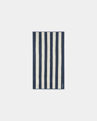 Strandhanddoek katoen La handdoek om te personaliseren - Oceaanblauw / Crème