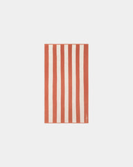 Strandhanddoek katoen La handdoek om te personaliseren - Roestbruin / Crème