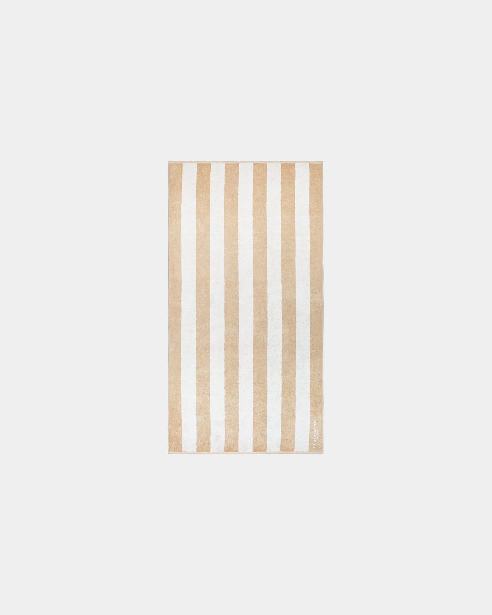 Strandhanddoek katoen La handdoek om te personaliseren - Zandkleurig / Crème