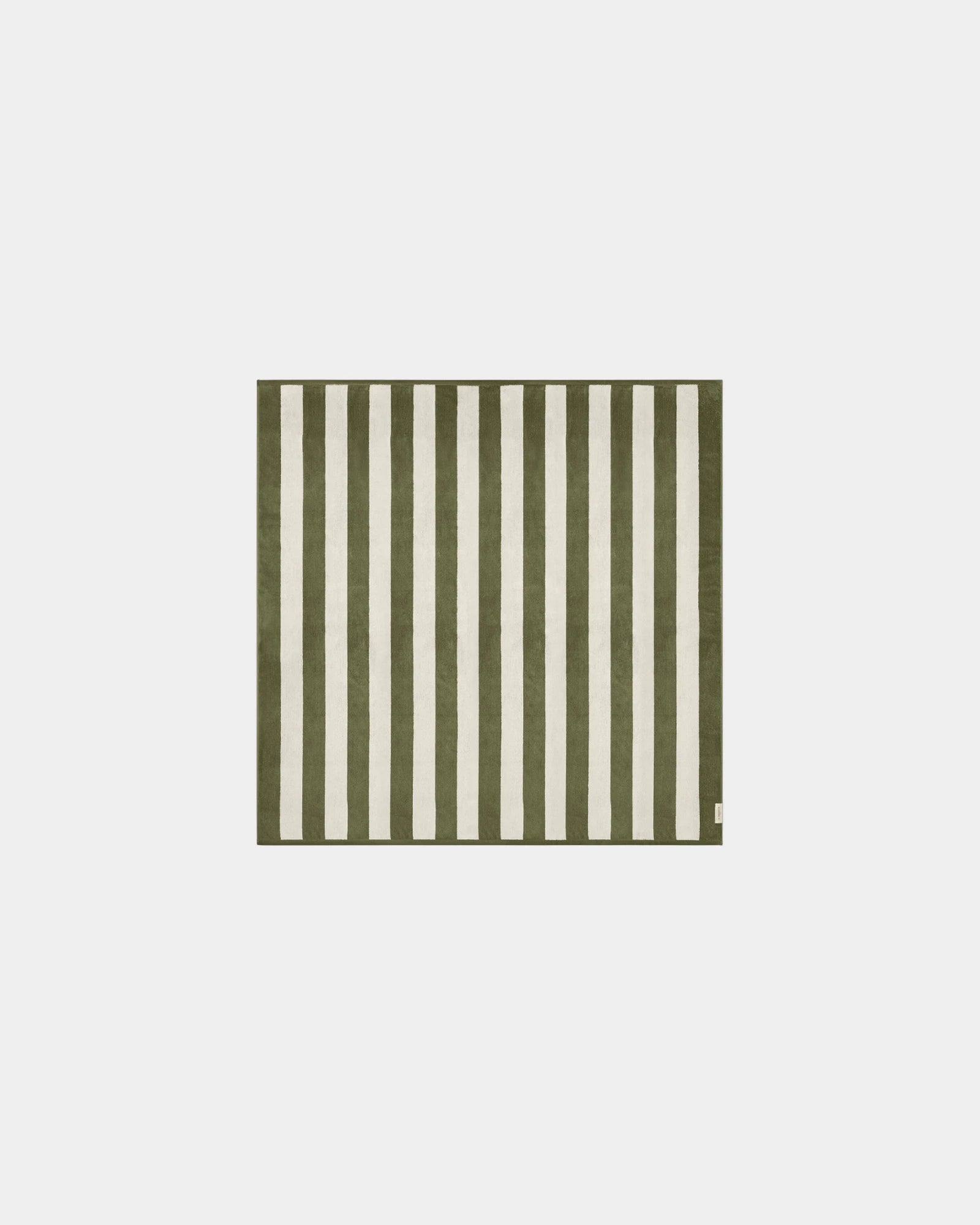 Strandhanddoek 170x170 La handdoek om te personaliseren - Olijfgroen / Crème
