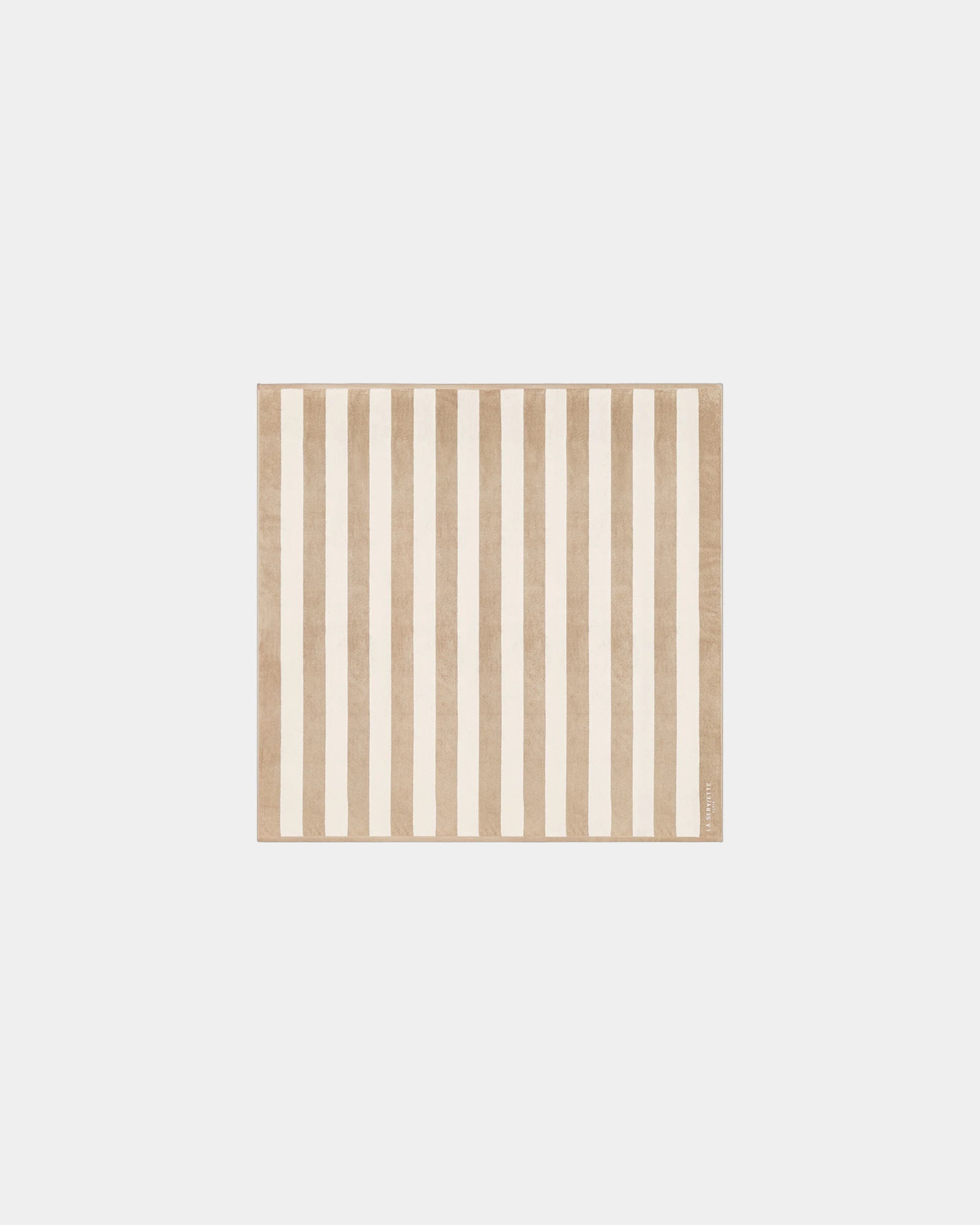 Strandhanddoek 170x170 La handdoek om te personaliseren - Zandkleurig / Crème