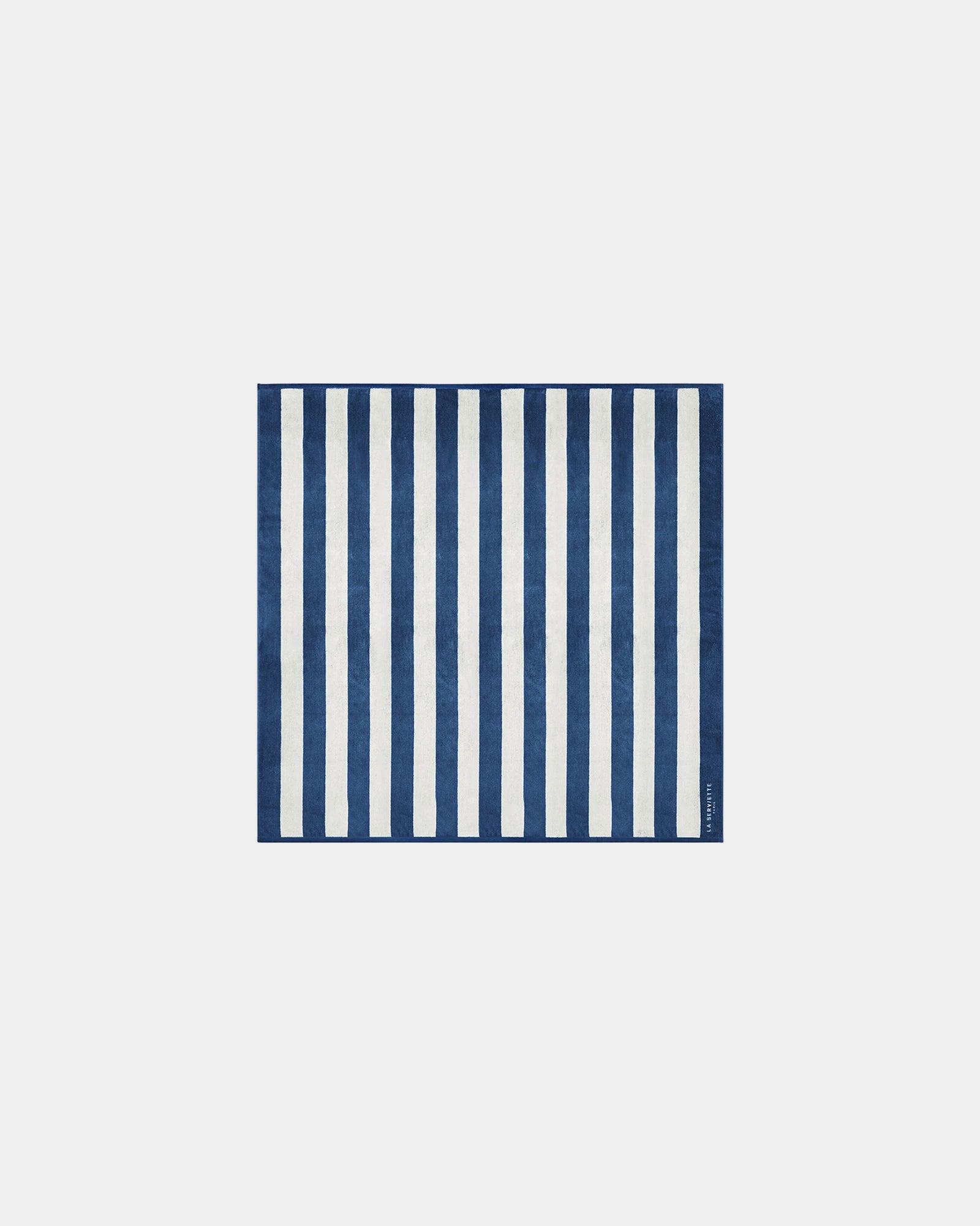 Strandhanddoek 170x170 La handdoek om te personaliseren - Oceaanblauw / Crème