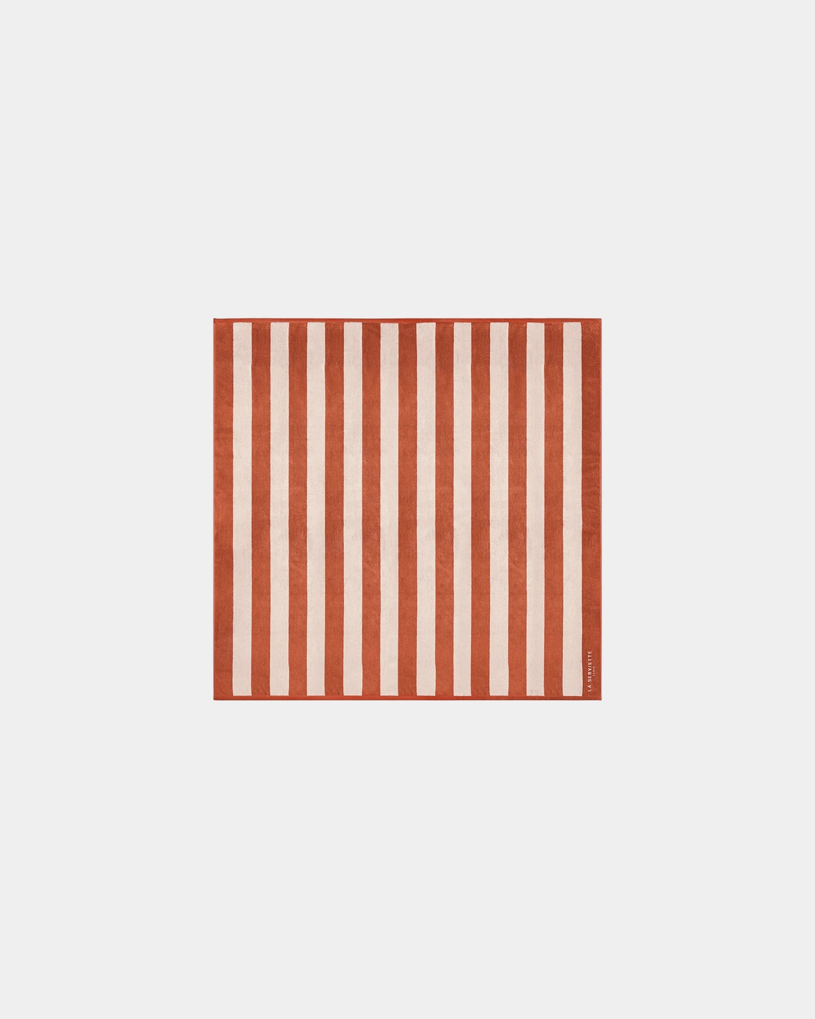Strandhanddoek 170x170 La handdoek om te personaliseren - Roestbruin / Crème