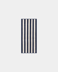 Strandhanddoek katoen La handdoek Paris om te personaliseren - Oceaanblauw / Crème