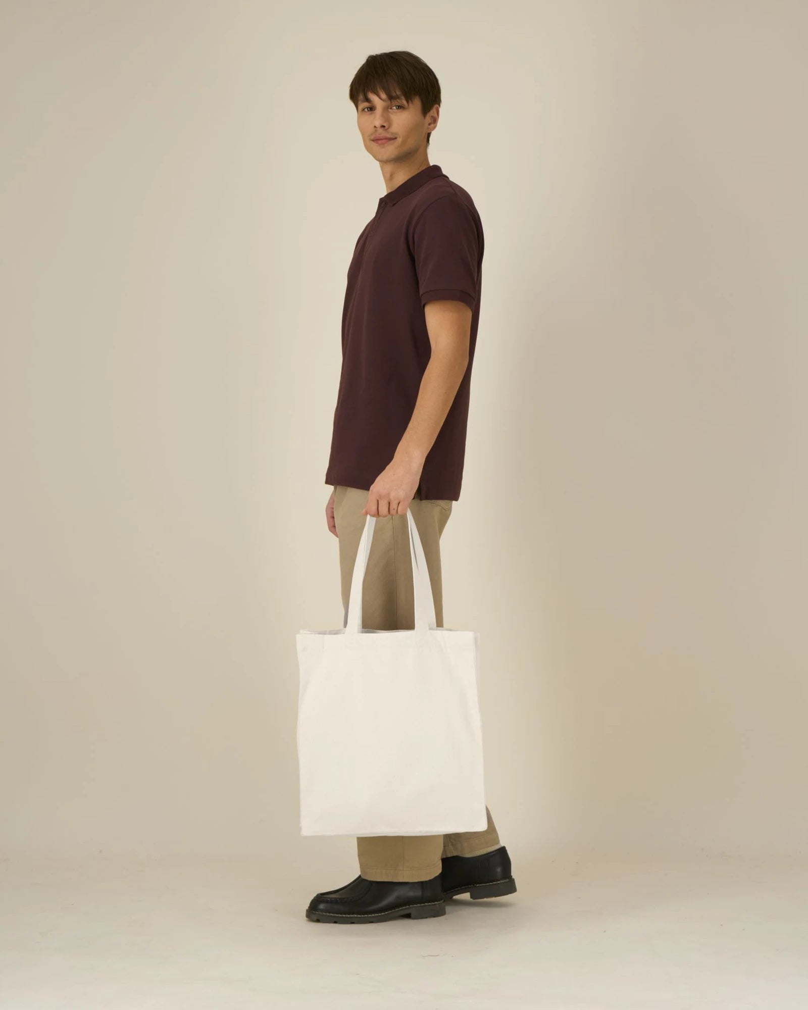 Shopper van gerecycled katoen om te personaliseren - Natuurlijk ruw