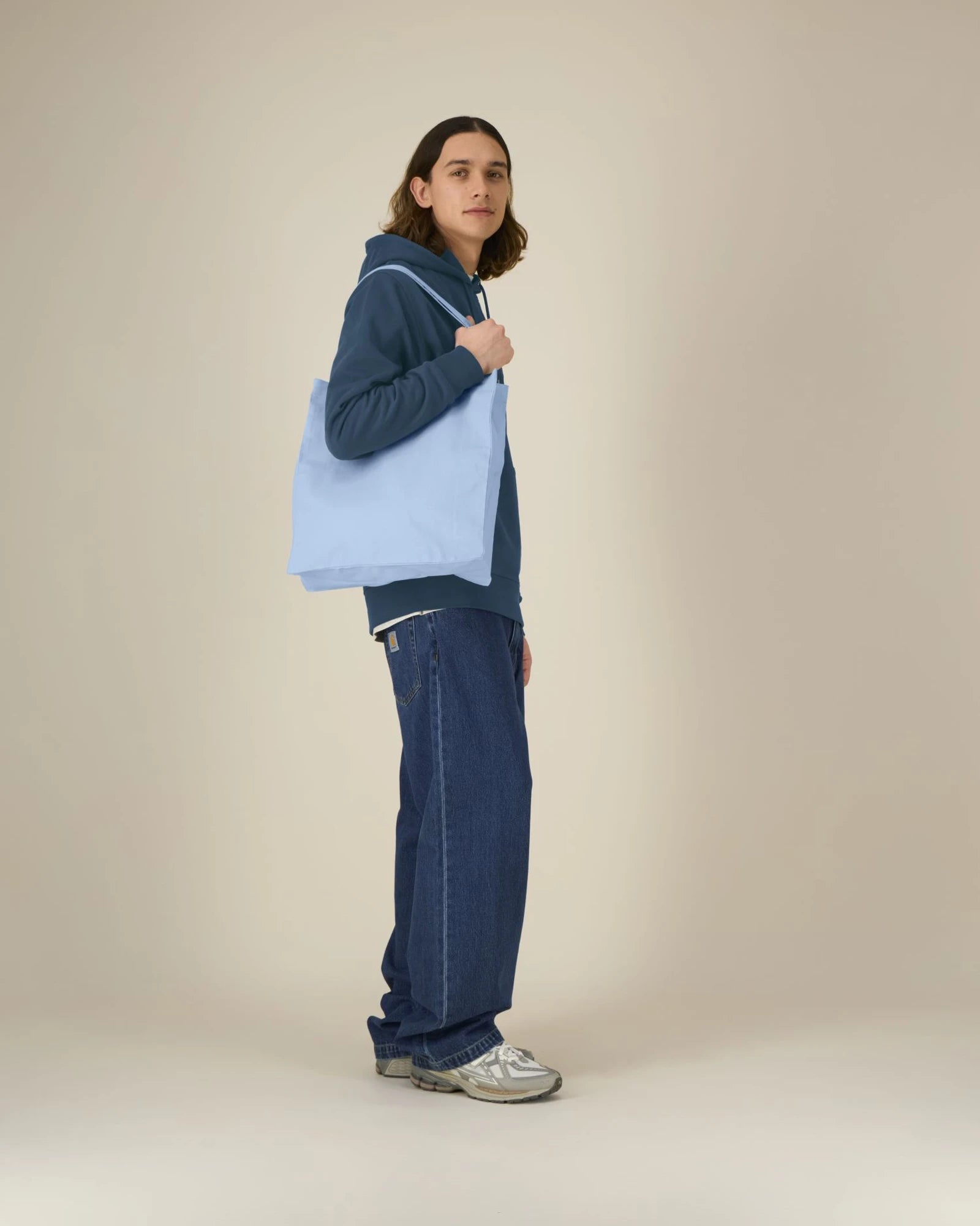 Shopper van gerecycled katoen om te personaliseren - Blue Soul