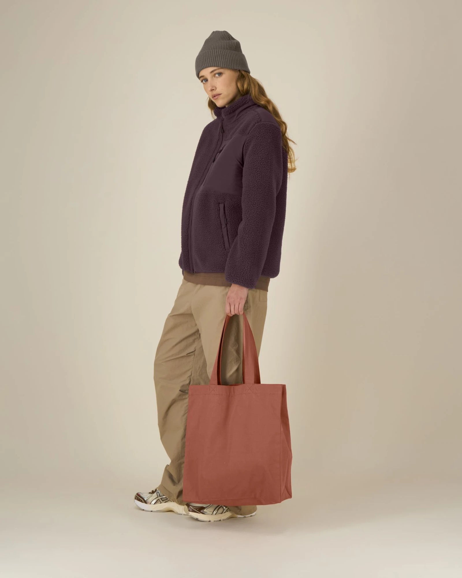 Shopper van gerecycled katoen om te personaliseren - Heritage bruin