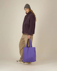 Shopper van gerecycled katoen om te personaliseren - Purple Love