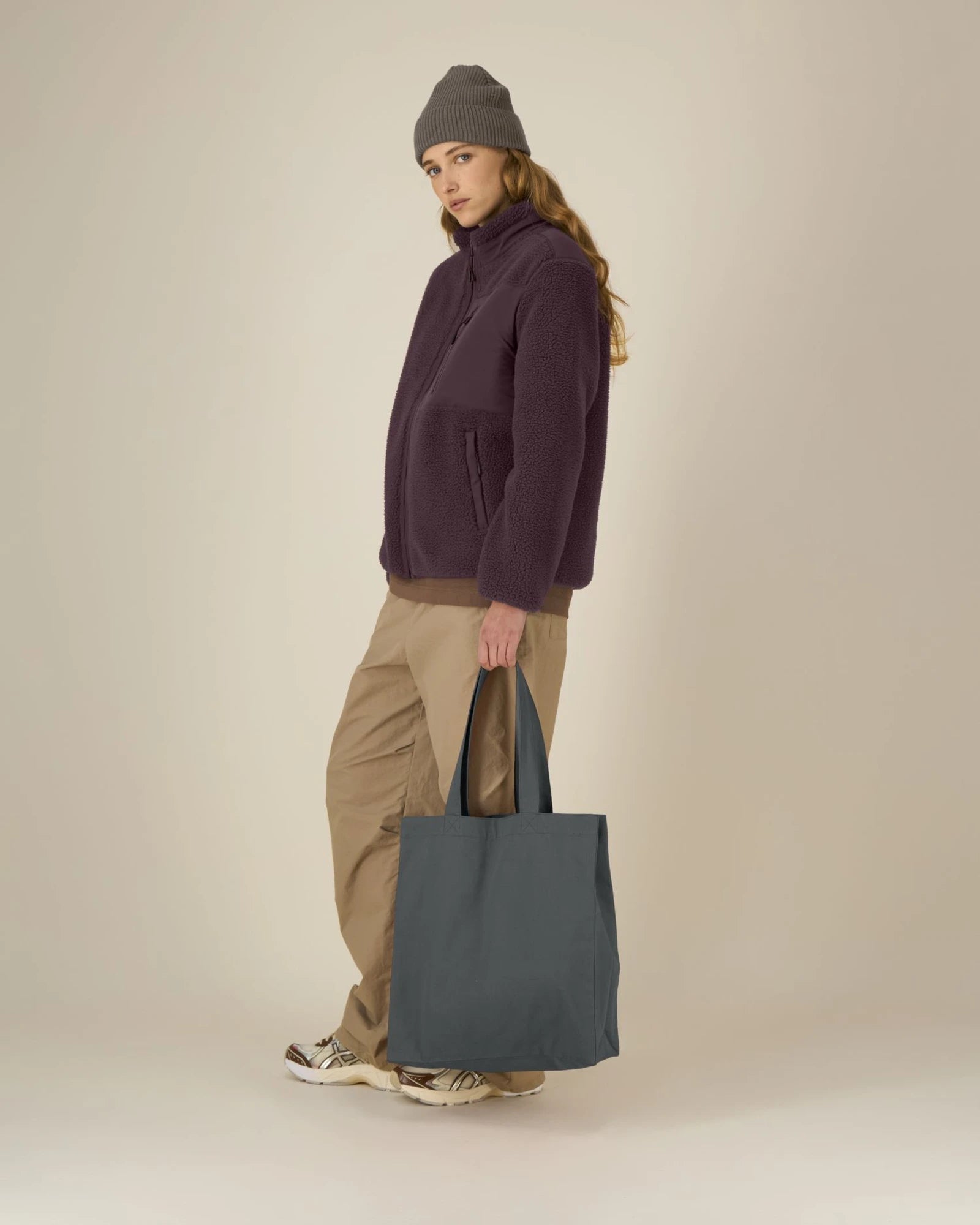 Shopper van gerecycled katoen om te personaliseren - Antraciet