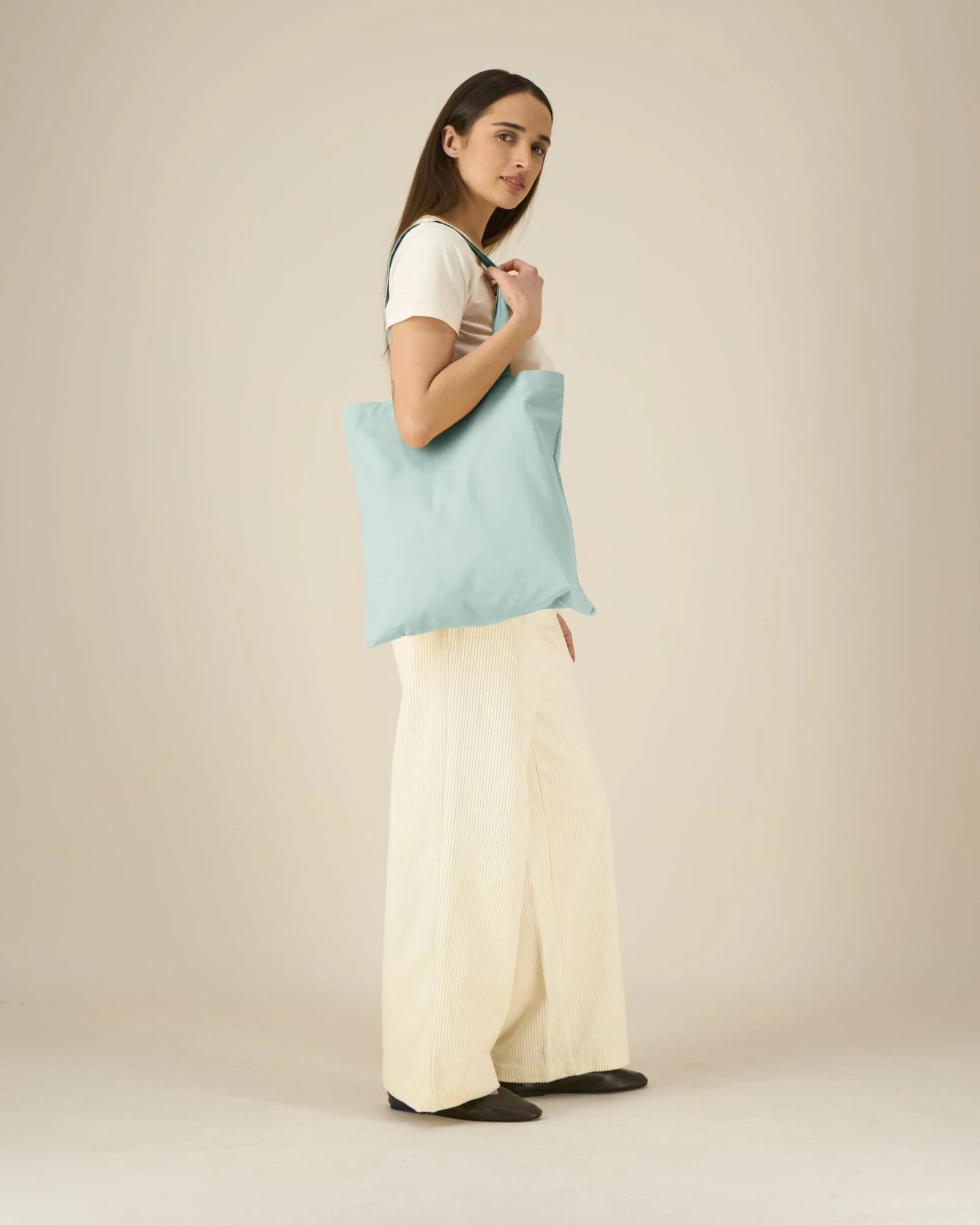 Shopper biologisch katoen om te personaliseren - Caribisch Blauw