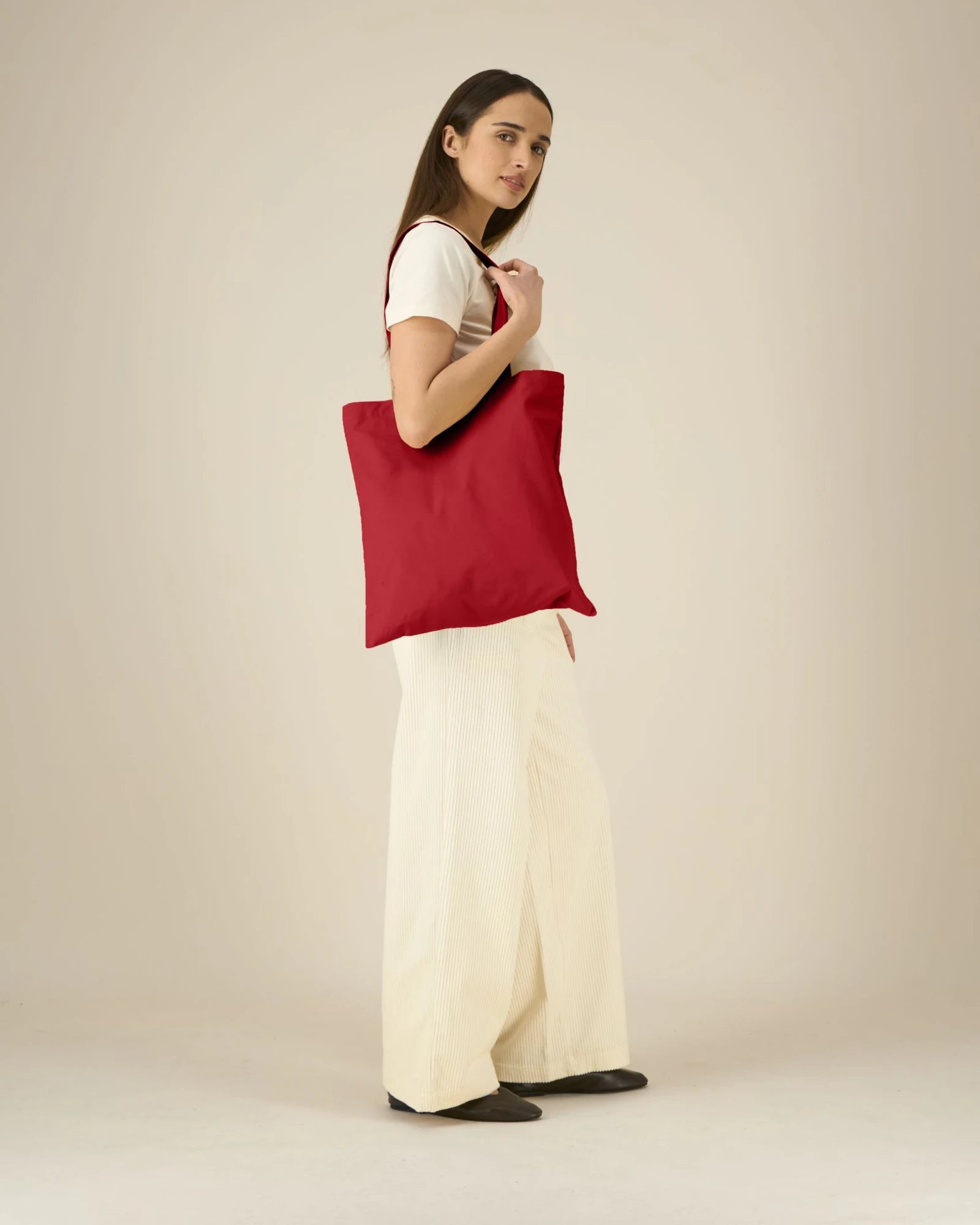 Shopper biologisch katoen om te personaliseren - Rood