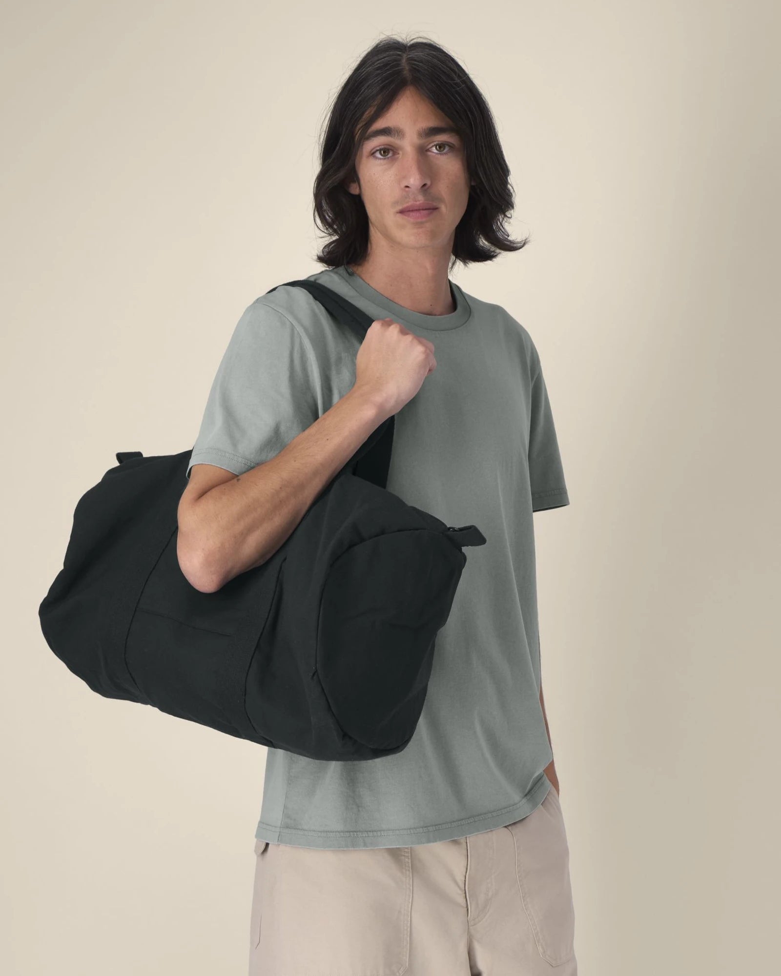 Duffle bag gerecycled katoen om te personaliseren - 1