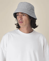 Bucket hat gerecycled katoen om te personaliseren - Gemêleerd grijs
