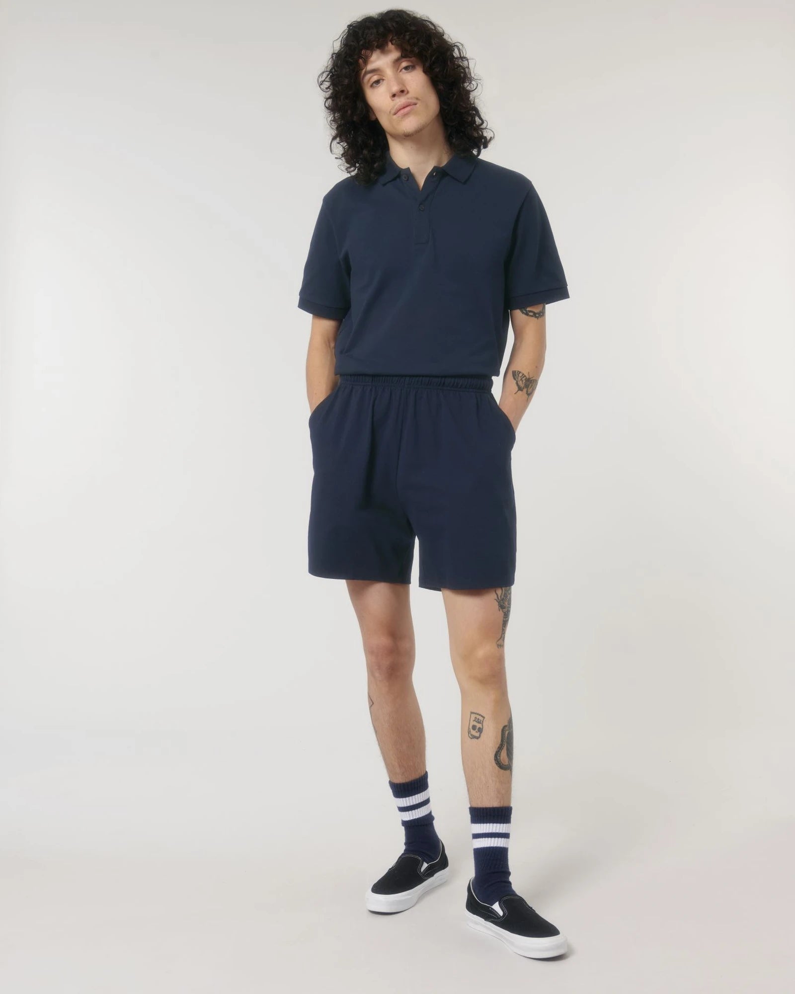 Short unisex biologisch katoen om te personaliseren - Marineblauw