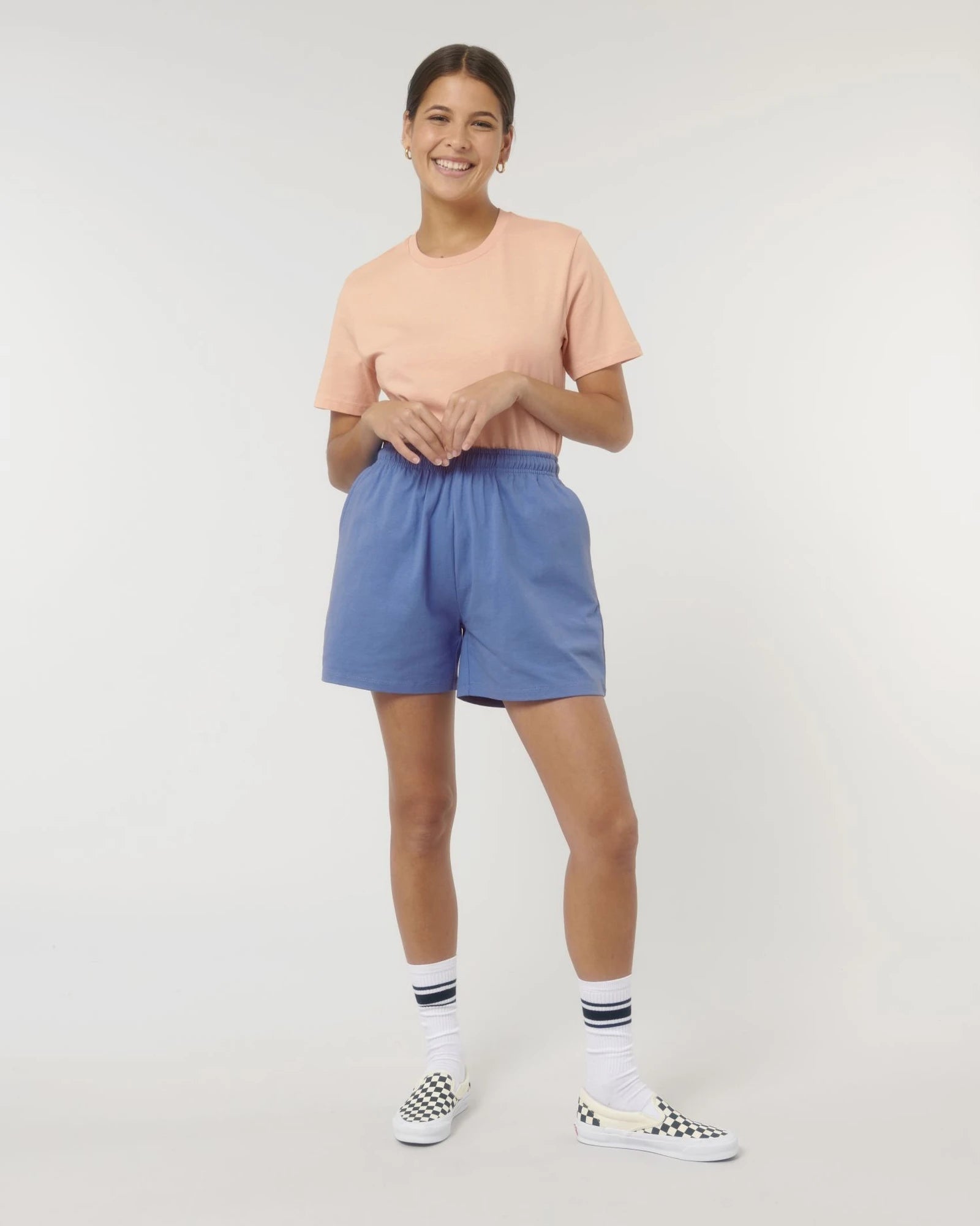 Short unisex biologisch katoen om te personaliseren - Helderblauw