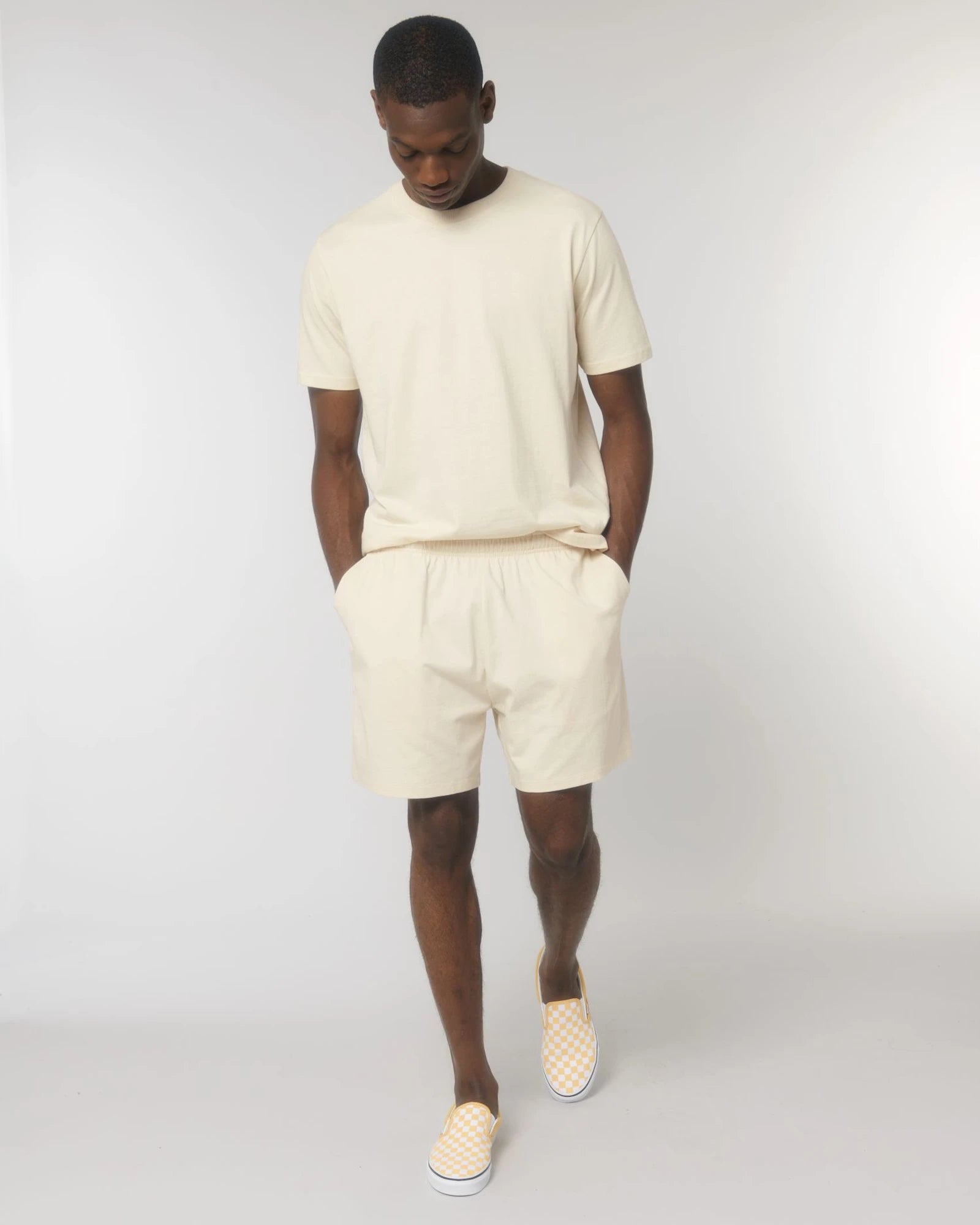 Short unisex biologisch katoen om te personaliseren - Natuurlijk ruw