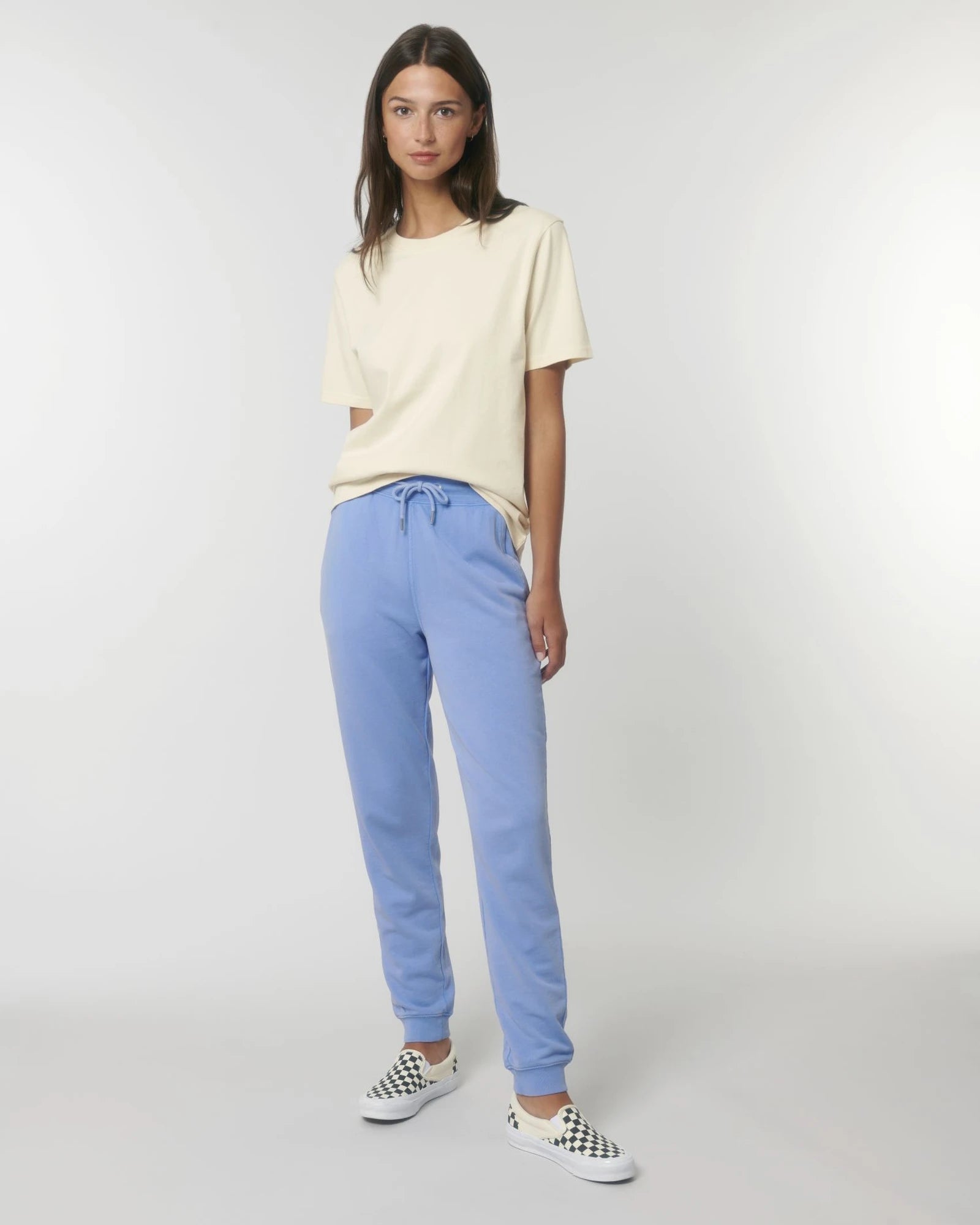 Joggingbroek bio-katoen Stanley/Stella om te personaliseren - Garment Dyed zwemblauw
