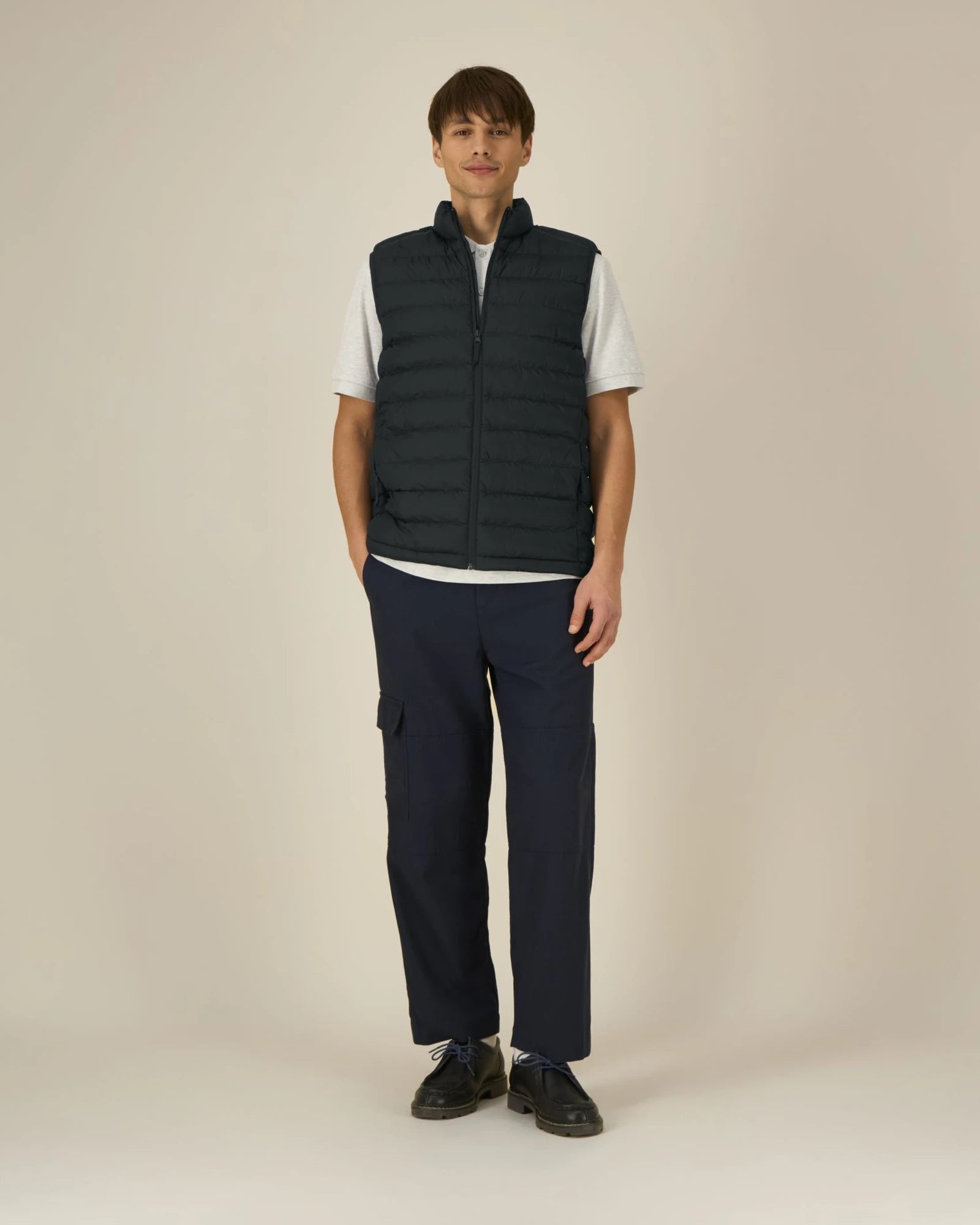 Bodywarmer gerecycled nylon om te personaliseren - Zwart