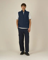 Bodywarmer gerecycled nylon om te personaliseren - Marineblauw