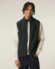 Softshell bodywarmer Stanley/Stella om te personaliseren - Zwart