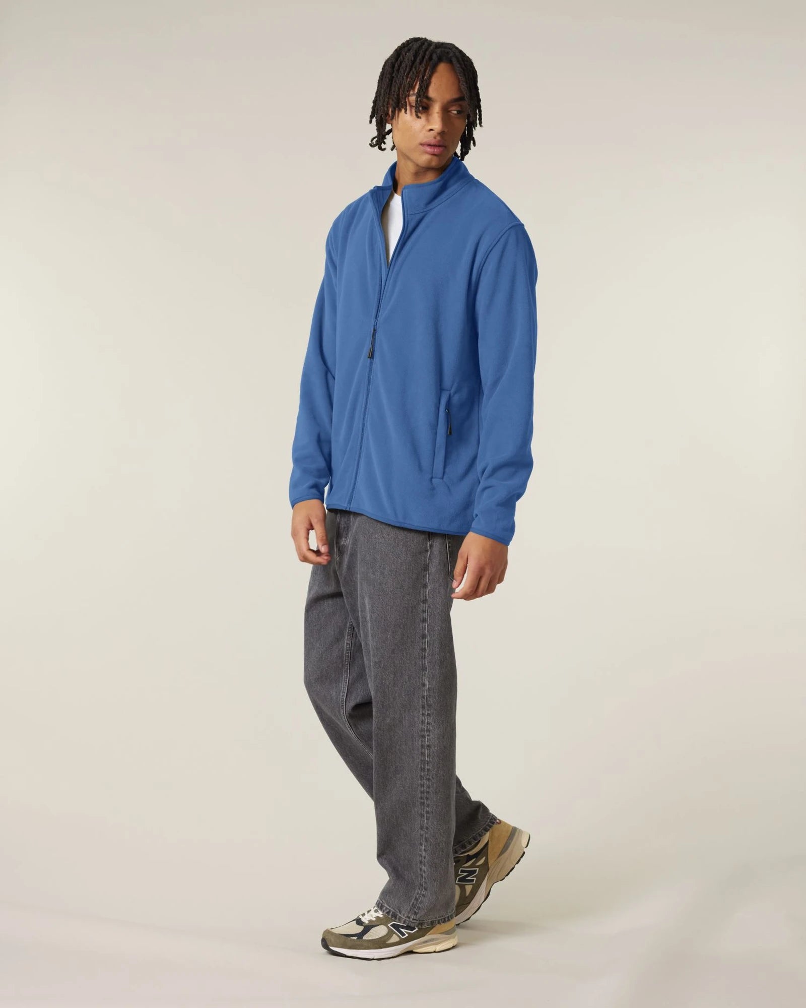 Fleecejack gerecycled polyester om te personaliseren - Mindful Blue