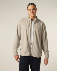Fleecejack gerecycled polyester om te personaliseren - Woestijnzand