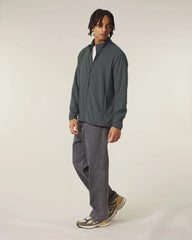 Fleecejack gerecycled polyester om te personaliseren - Antraciet