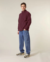 Fleecejack gerecycled polyester om te personaliseren - Bordeauxrood