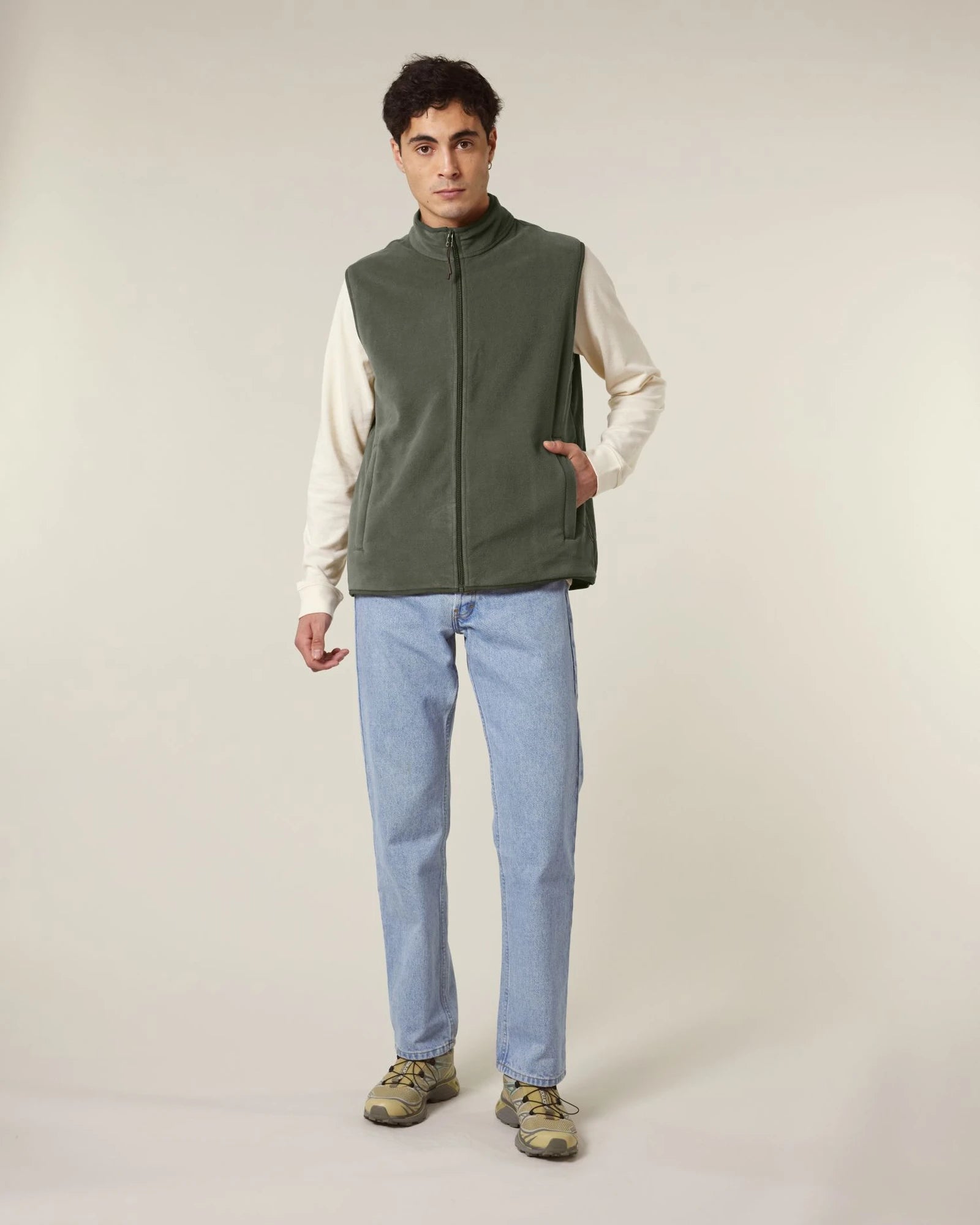 Bodywarmer gerecycled polyester om te personaliseren - Kaki