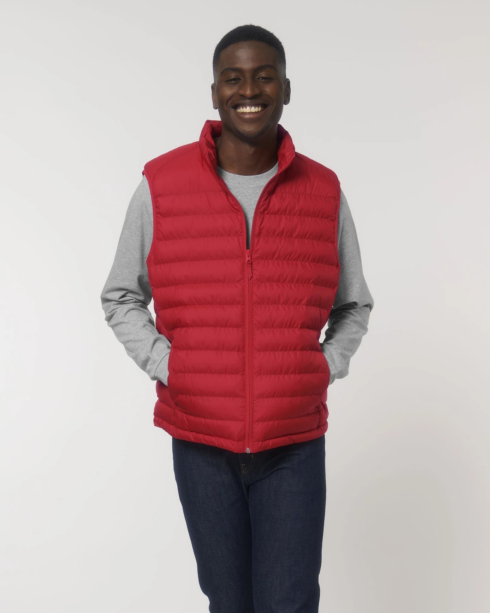 Bodywarmer gerecycled polyester om te personaliseren - Rood