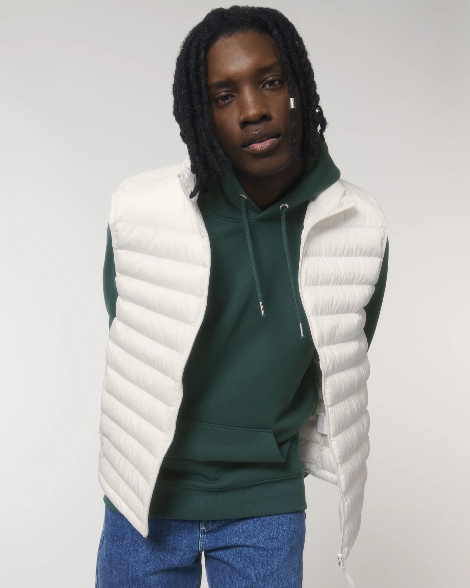Bodywarmer gerecycled polyester om te personaliseren - Gebroken wit