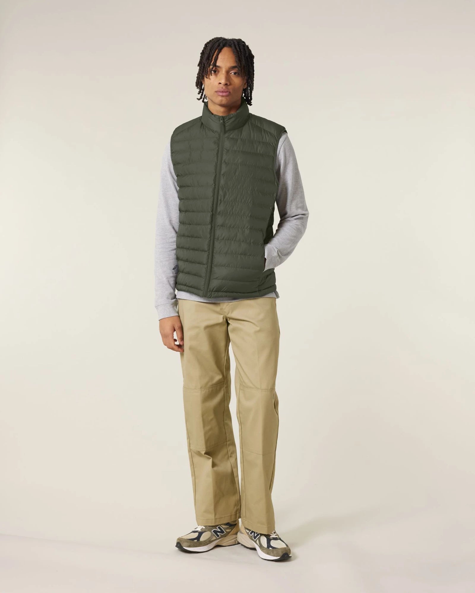 Bodywarmer gerecycled polyester om te personaliseren - Kaki