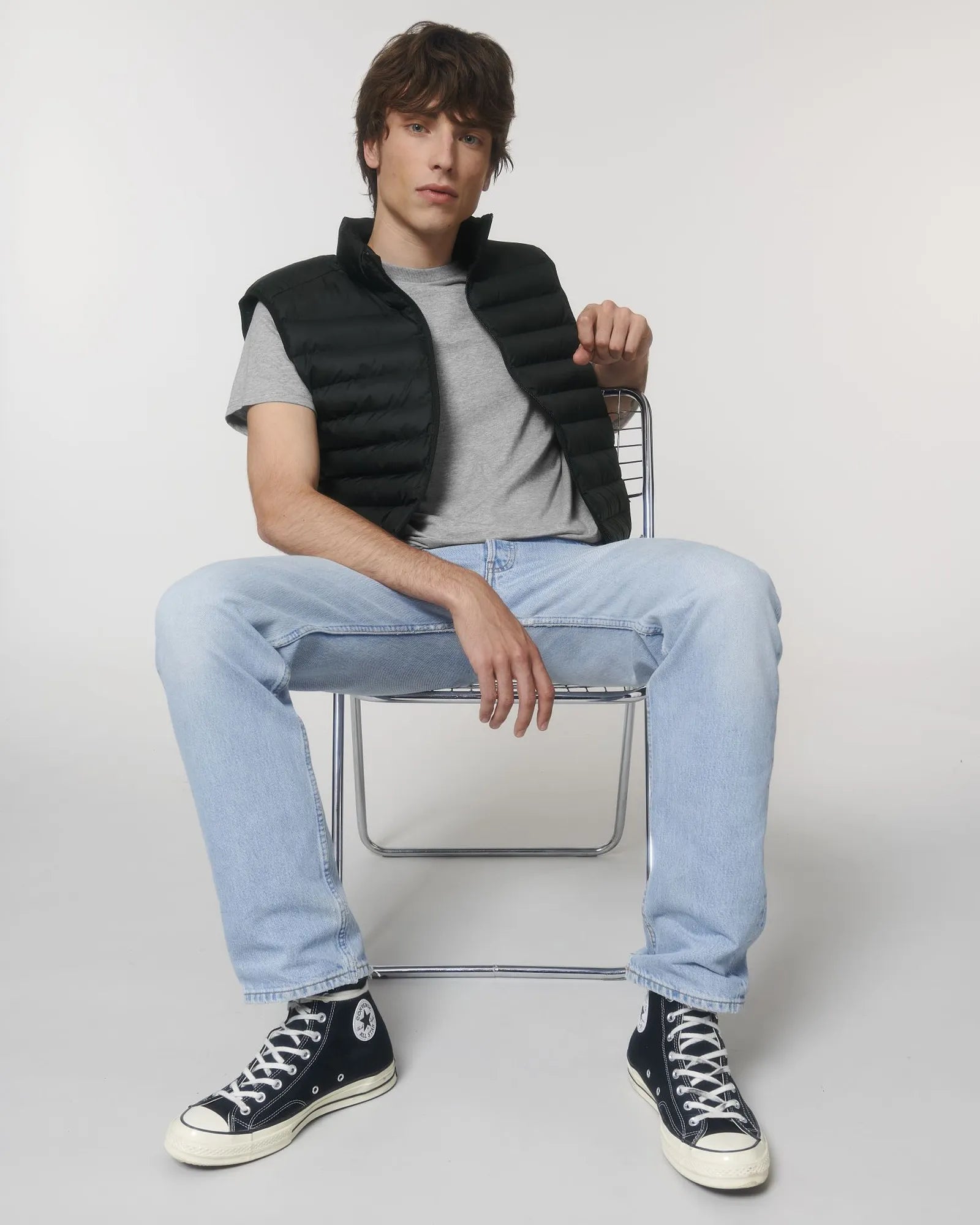 Bodywarmer gerecycled polyester om te personaliseren - Zwart