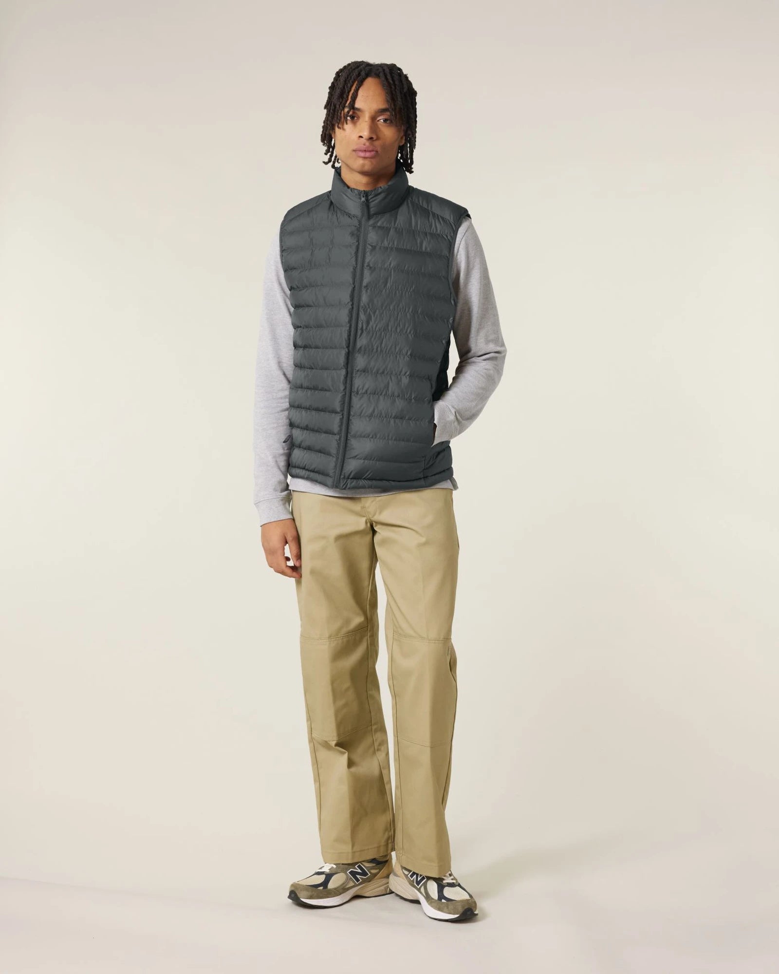 Bodywarmer gerecycled polyester om te personaliseren - Antraciet